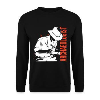 Archäologe Job - Unisex Pullover - Schwarz - Vorne - Alina (178cm) & Michal (187cm)