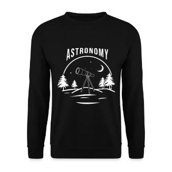 Astronomie Galaxie - Unisex Pullover - Schwarz - Vorne - Alina (178cm) & Michal (187cm)