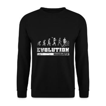 Dachdecker Entwicklung Maurer Arbeiter Geschenk - Unisex Pullover - Schwarz - Vorne - Alina (178cm) & Michal (187cm)