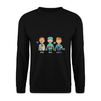 Anesthetist Doctor Anesthesia Anaesthesiology - Unisex Sweatshirt - black - Front - Alina (178cm) & Michal (187cm)