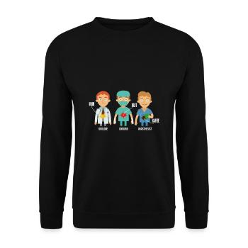 Anesthetist anesthesia - Unisex Sweatshirt - black - Front - Alina (178cm) & Michal (187cm)