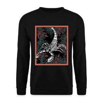 Scorpion fern - Unisex Sweatshirt - black - Front - Alina (178cm) & Michal (187cm)