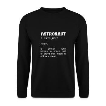 Astronaut spaceship - Unisex Sweatshirt - black - Front - Alina (178cm) & Michal (187cm)