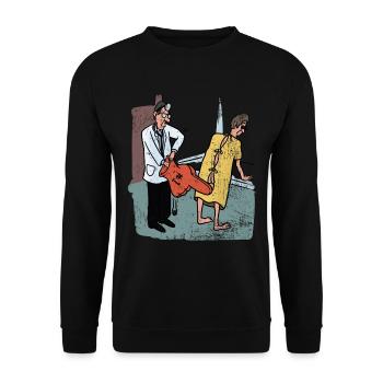 Urologue docteur en urologie médecin système cadeau - Sweat-shirt Unisexe - noir - Devant - Alina (178cm) & Michal (187cm)