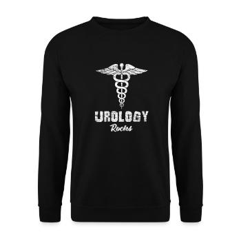 Urologue femme urologie cadeau système urinaire - Sweat-shirt Unisexe - noir - Devant - Alina (178cm) & Michal (187cm)