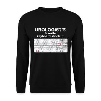 Urologue Urologie Femme Médecin Clavier D'ordinateur Cadeau - Sweat-shirt Unisexe - noir - Devant - Alina (178cm) & Michal (187cm)