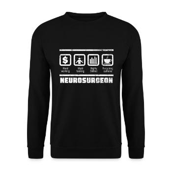Neurochirurgin Doktor Gehirn Neurochirurgie - Unisex Pullover - Schwarz - Vorne - Alina (178cm) & Michal (187cm)
