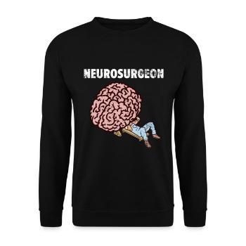 Neurosurgery Brain Surgeon Doctor Gift - Unisex Sweatshirt - black - Front - Alina (178cm) & Michal (187cm)