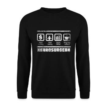 Neurochirurgien Cerveau Neurochirurgie Docteur - Sweat-shirt Unisexe - noir - Devant - Alina (178cm) & Michal (187cm)