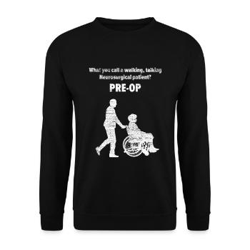 Neurosurgeon PRE-OP Operation Gift - Unisex Sweatshirt - black - Front - Alina (178cm) & Michal (187cm)