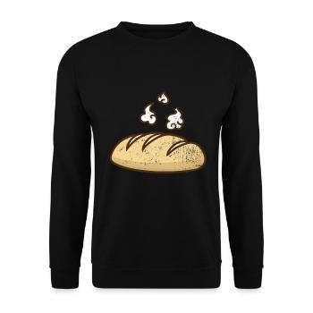 Brot Baguette Französisch Toast Gebäck Geschenk - Unisex Pullover - Schwarz - Vorne - Alina (178cm) & Michal (187cm)
