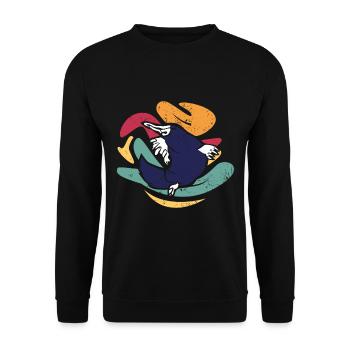 Marin marin ornithorynque ornithorynque - Sweat-shirt Unisexe - noir - Devant - Alina (178cm) & Michal (187cm)
