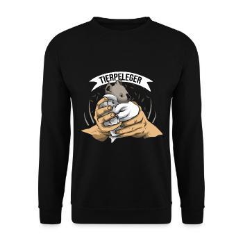Animal keeper animal park - Unisex Sweatshirt - black - Front - Alina (178cm) & Michal (187cm)
