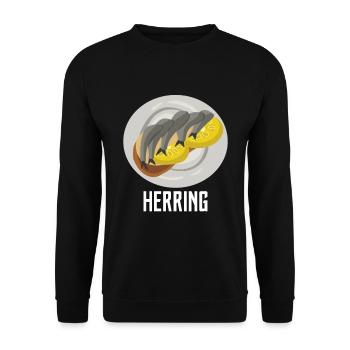 Hering Speisefische - Unisex Pullover - Schwarz - Vorne - Alina (178cm) & Michal (187cm)