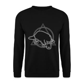 platypus - Unisex Sweatshirt - black - Front - Alina (178cm) & Michal (187cm)