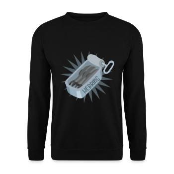 Herring sardines - Unisex Sweatshirt - black - Front - Alina (178cm) & Michal (187cm)