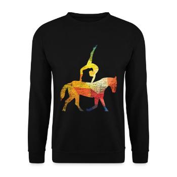 Gymnastique équestre - Sweat-shirt Unisexe - noir - Devant - Alina (178cm) & Michal (187cm)