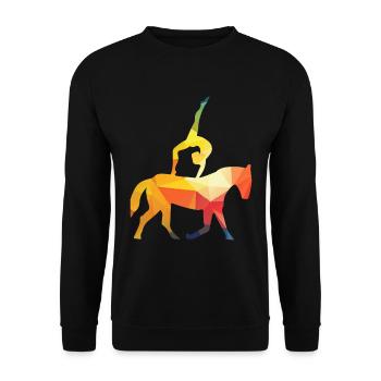 Gymnastique Vaulting Equestre - Sweat-shirt Unisexe - noir - Devant - Alina (178cm) & Michal (187cm)