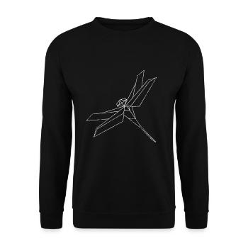 Insecte diagonale de libellule - Sweat-shirt Unisexe - noir - Devant - Alina (178cm) & Michal (187cm)