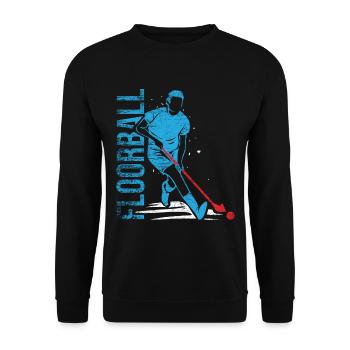 Cadeau de hockey Floorball - Sweat-shirt Unisexe - noir - Devant - Alina (178cm) & Michal (187cm)
