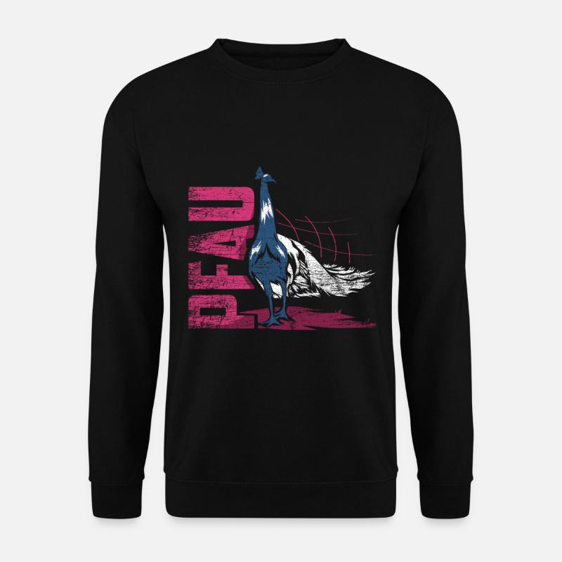 Peacock peahen bird - Unisex Sweatshirt - black