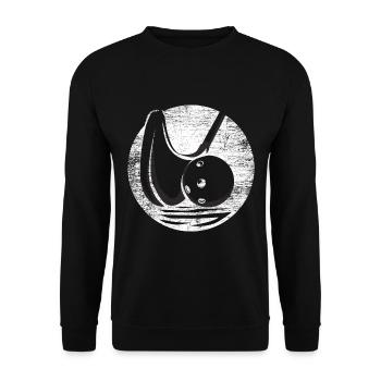 Floorball sports hockey - Unisex Sweatshirt - black - Front - Alina (178cm) & Michal (187cm)