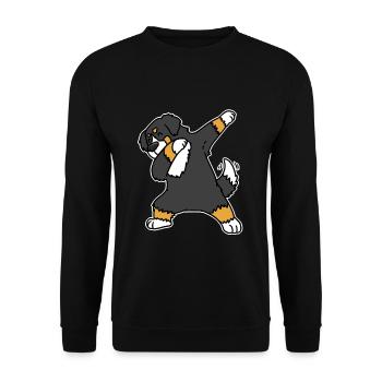 Berner Sennenhund dab - Unisex Pullover - Schwarz - Vorne - Alina (178cm) & Michal (187cm)