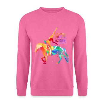 Voltigieren Pferd Geschenk - Unisex Pullover - Pink - Vorne