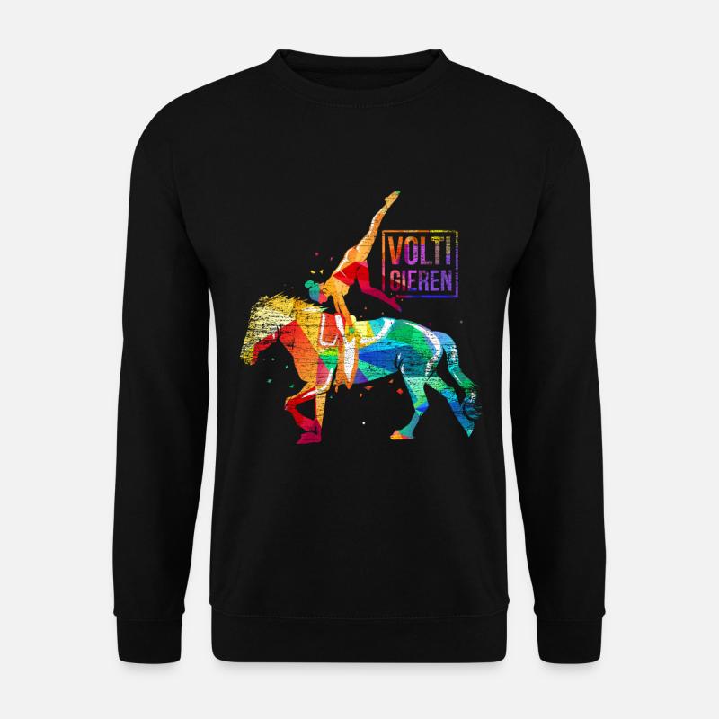 Voltigieren Pferd Geschenk - Unisex Pullover - Schwarz