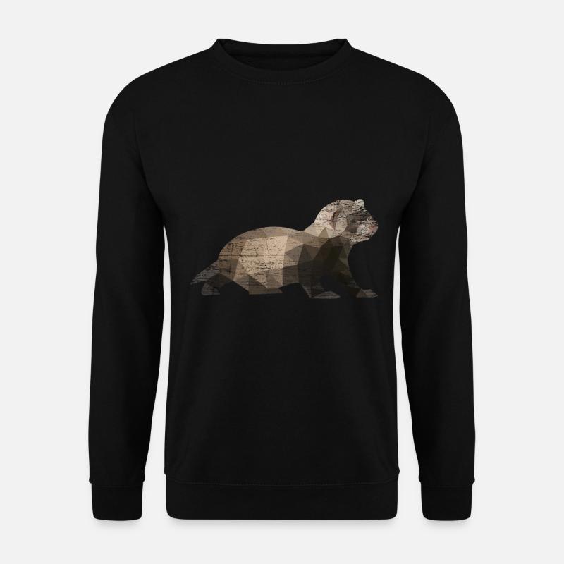 Ferret polygon polecat - Unisex Sweatshirt - black