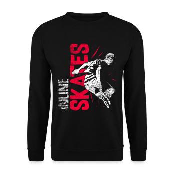 Inline skates roller skate - Unisex Sweatshirt - black - Front - Alina (178cm) & Michal (187cm)
