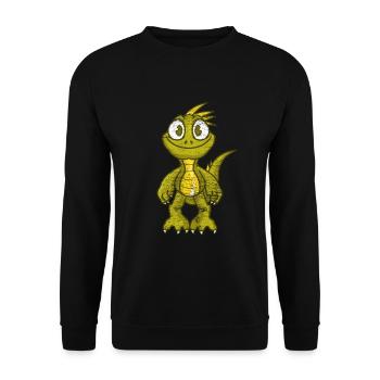 Iguana child - Unisex Sweatshirt - black - Front - Alina (178cm) & Michal (187cm)