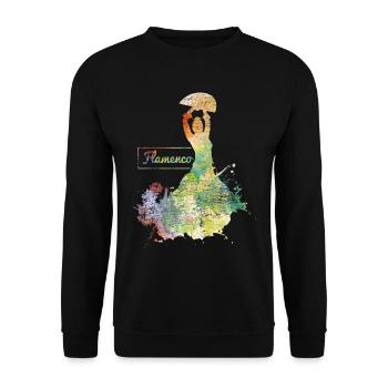 Cadeau danse flamenco - Sweat-shirt Unisexe - noir - Devant - Alina (178cm) & Michal (187cm)