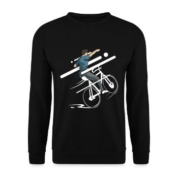 art cyclisme - Sweat-shirt Unisexe - noir - Devant - Alina (178cm) & Michal (187cm)