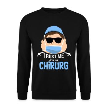 Surgeon doctor - Unisex Sweatshirt - black - Front - Alina (178cm) & Michal (187cm)