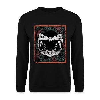 Ferret Hawaiian Gift - Sweat-shirt Unisexe - noir - Devant - Alina (178cm) & Michal (187cm)