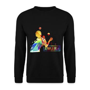 Travail de jonglage - Sweat-shirt Unisexe - noir - Devant - Alina (178cm) & Michal (187cm)
