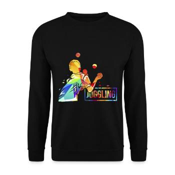 Boules de jonglage - Sweat-shirt Unisexe - noir - Devant - Alina (178cm) & Michal (187cm)