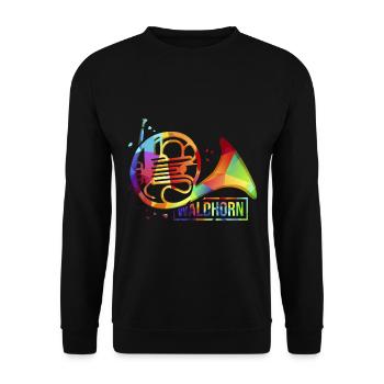 Instrument de musique en laiton - Sweat-shirt Unisexe - noir - Devant - Alina (178cm) & Michal (187cm)