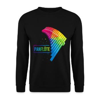 Pan pipes flute music - Unisex Sweatshirt - black - Front - Alina (178cm) & Michal (187cm)