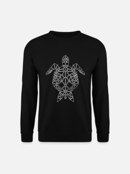Tortue polygone géométrique - Sweat-shirt Unisexe - noir