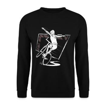 Cadeau de gymnastique vélo art - Sweat-shirt Unisexe - noir - Devant - Alina (178cm) & Michal (187cm)