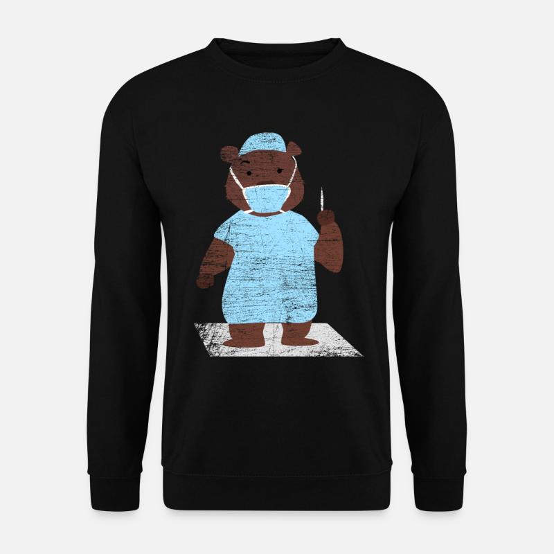 Bär Chirurg Geschenk - Unisex Pullover - Schwarz