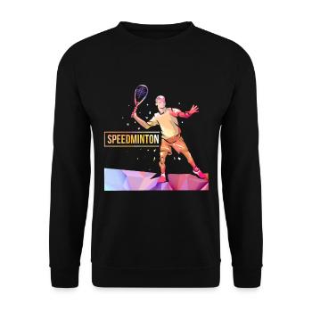 speedminton - Unisex Sweatshirt - black - Front - Alina (178cm) & Michal (187cm)
