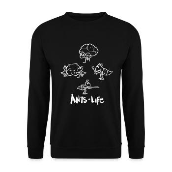 Ameisen - Unisex Pullover - Schwarz - Vorne - Alina (178cm) & Michal (187cm)