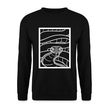 python - Unisex Sweatshirt - black - Front - Alina (178cm) & Michal (187cm)