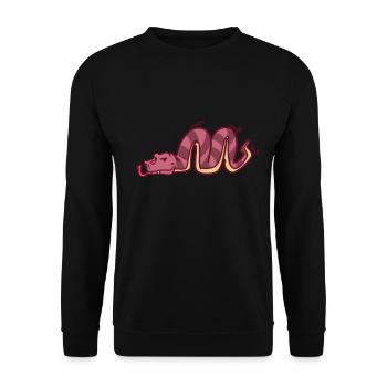 python - Unisex Sweatshirt - black - Front - Alina (178cm) & Michal (187cm)
