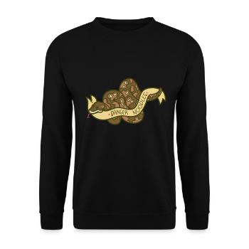 python - Unisex Sweatshirt - black - Front - Alina (178cm) & Michal (187cm)