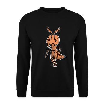 Ameise - Unisex Pullover - Schwarz - Vorne - Alina (178cm) & Michal (187cm)