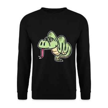 python - Unisex Sweatshirt - black - Front - Alina (178cm) & Michal (187cm)